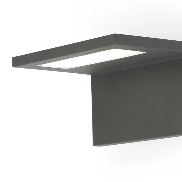Faro Ele - applique murale - 17 x 13,5 x 9 cm - 6W LED inclus - IP54 - gris foncé