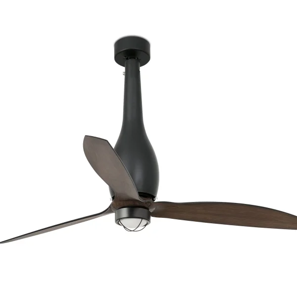 Faro Eterfan - ventilateur de plafond avec lumière et télécommande - Ø 128 cm - 17W LED inclus - brun foncé et noir mat