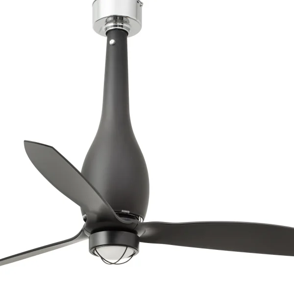 Faro Eterfan - ventilateur de plafond avec lumière et télécommande - Ø 128 cm - 17W LED inclus - noir mat