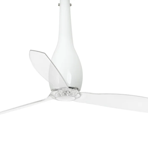 Faro Eterfan - ventilateur de plafond avec télécommande - Ø 128 cm - blanc et transparent
