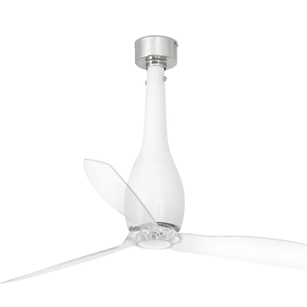 Faro Eterfan - ventilateur de plafond avec télécommande - Ø 128 cm - blanc mat et transparent