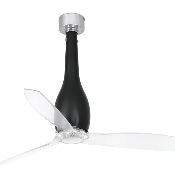 Faro Eterfan - ventilateur de plafond avec télécommande - Ø 128 cm - noir mat et transparent
