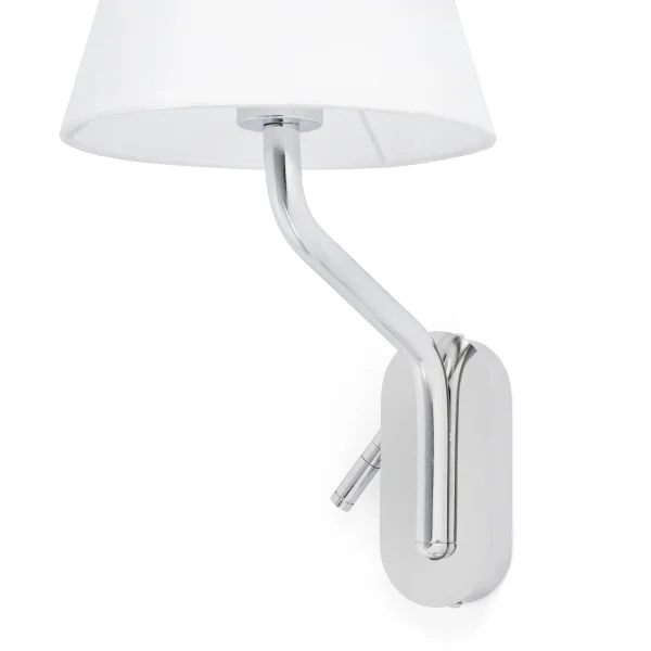 Faro Eterna Right - applique murale - 21,5 x 20 x 16 cm - 1W LED inclus - blanc et chrome