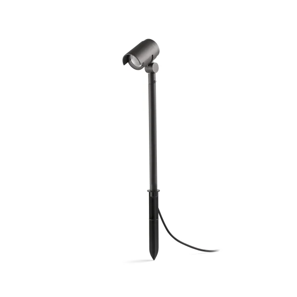 Faro Foc - spot au sol sur piquet - 13 x 10 x 78 cm - 16W LED dimmable inclus - IP65 - gris foncé
