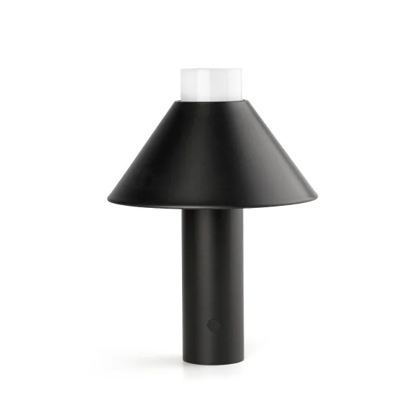 Faro Fuji - lampe de table d'extérieur - rechargeable par câble USB - Ø 17,5 x 24 cm - 1,5W LED dimmable inclus - IP44 - noir