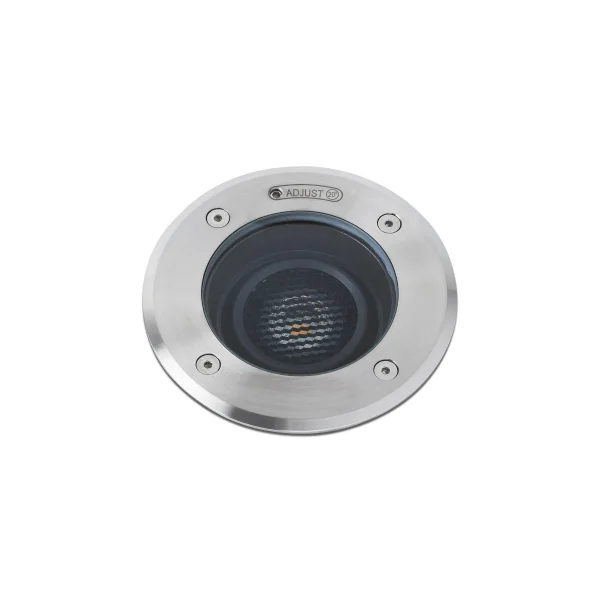 Faro Geiser Orientable - spot rond pour l'extérieur - Ø 130 mm, Ø 165 mm à encastrer - 7W LED inclus - IP67 - acier inoxydable satiné - 10 degrés