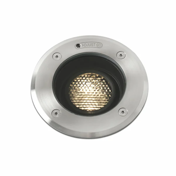 Faro Geiser Orientable - spot rond pour l'extérieur - Ø 130 mm, Ø 165 mm à encastrer - 7W LED inclus - IP67 - acier inoxydable satiné - 38 degrés