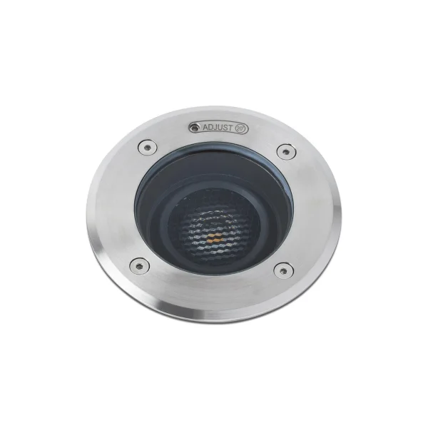 Faro Geiser Orientable - spot rond pour l'extérieur - Ø 180 mm, Ø 165 mm à encastrer - 15W LED inclus - IP67 - acier inoxydable satiné - 38 degrés