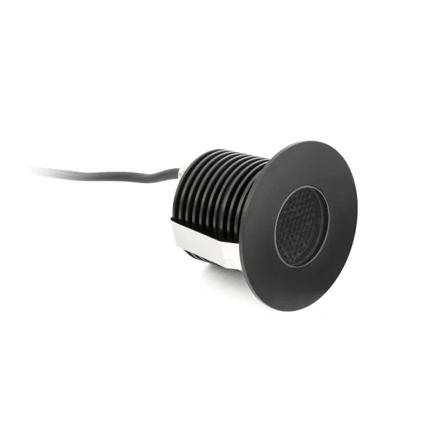 Faro Grund - spot rond pour l'extérieur - Ø 80 mm, Ø 60 mm à encastrer - 7W LED inclus - IP67 - noir - couleur de lumière blanc chaud (2700K)