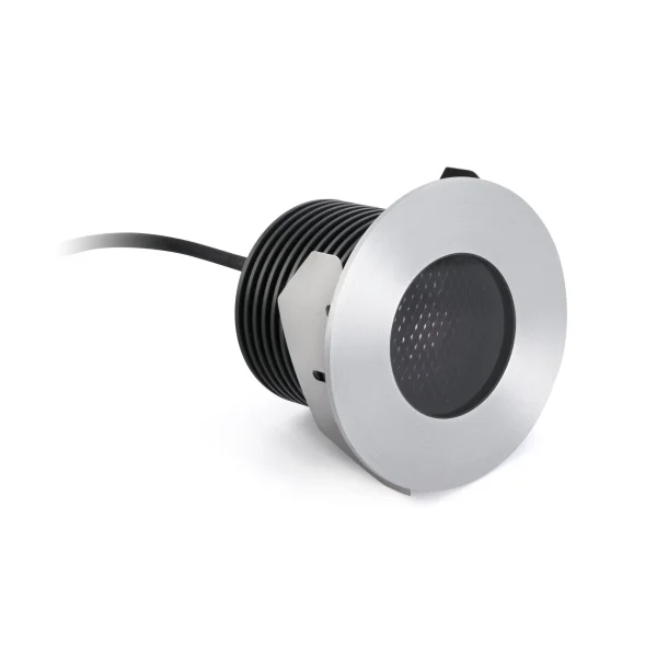 Faro Grund - spot rond pour l'extérieur - Ø 92 mm, Ø 68 mm à encastrer - 13W LED inclus - IP67 - acier inoxydable satiné