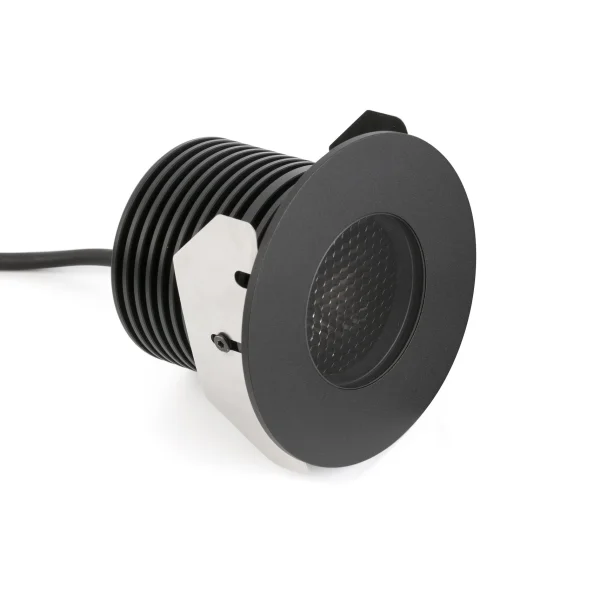 Faro Grund - spot rond pour l'extérieur - Ø 92 mm, Ø 68 mm à encastrer - 13W LED inclus - IP67 - noir