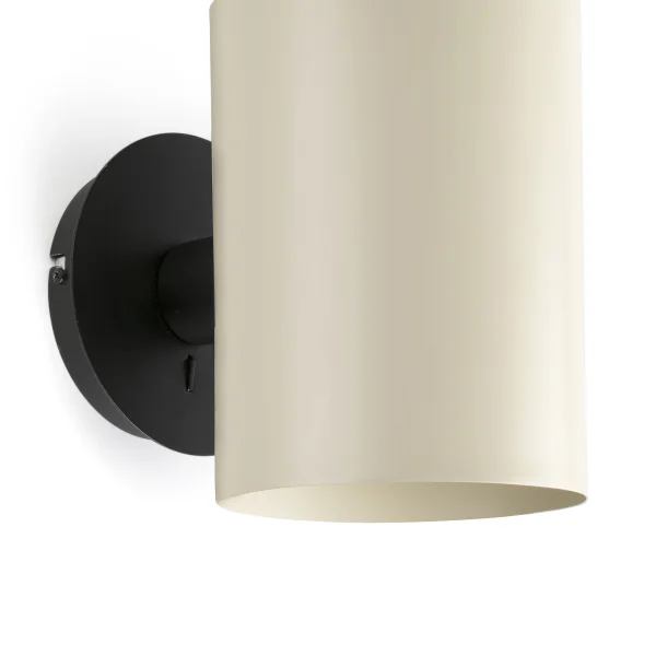 Faro Guadalupe - applique murale - 17 x 23,5 x 23 cm - noir et beige