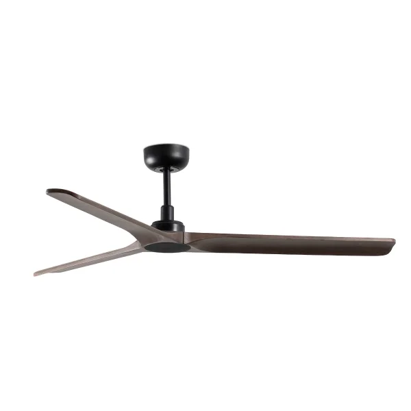 Faro Heywood - ventilateur de plafond - Ø 132 x 190 cm - 6 vitesses - inclus télécommande avec minuterie - brun foncé