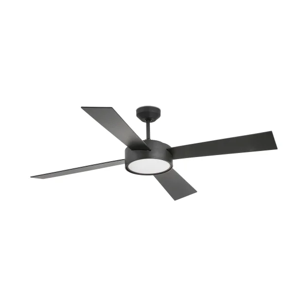 Faro Hydra - ventilateur de plafond avec lumière et télécommande - Ø 133 cm - 22W LED inclus - brun foncé et noir