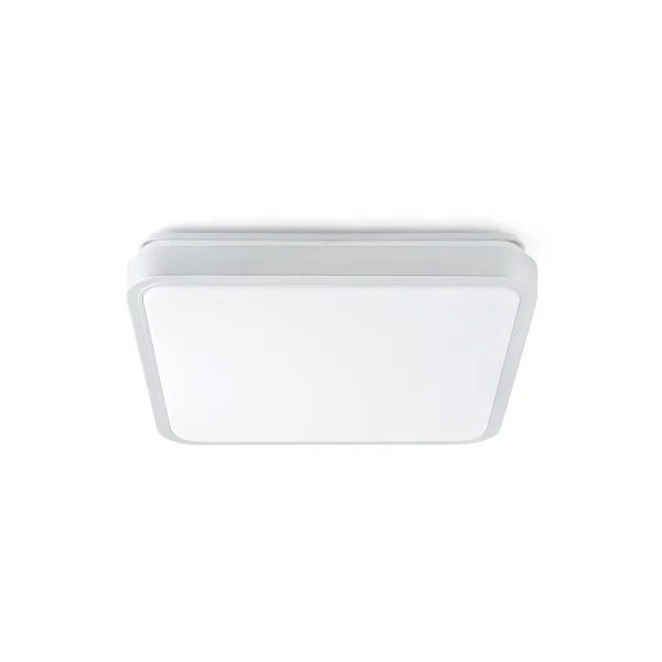 Faro Iris - plafonnier - 29,5 x 29,5 x 7,5 cm - 20W LED inclus - gris