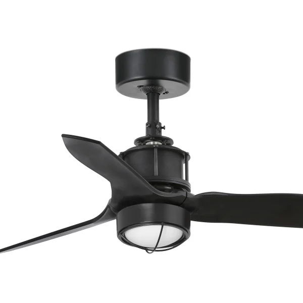 Faro Just Fan XS - ventilateur de plafond avec lumière et télécommande - Ø 81 cm - 17W LED inclus - noir mat