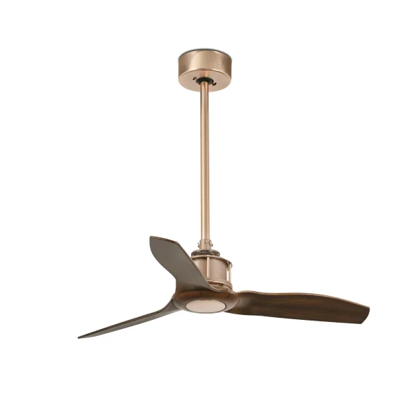 Faro Just Fan XS - ventilateur de plafond avec télécommande - Ø 81 cm - brun foncé et cuivre