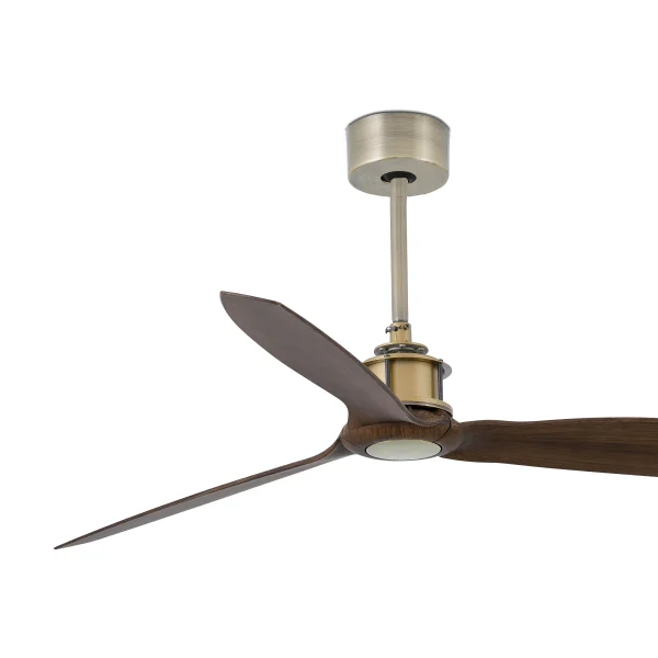 Faro Justfan - ventilateur de plafond avec télécommande - Ø 128 cm - laiton antique et brun foncé