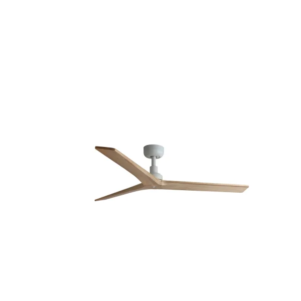 Faro Klim M Fan - ventilateur de plafond avec télécommande - Ø 125 cm - bois clair et blanc
