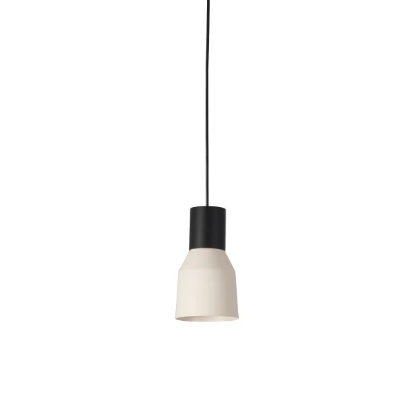 Faro Kombo - lampe suspendue - Ø 12 x 21 cm - beige et noir