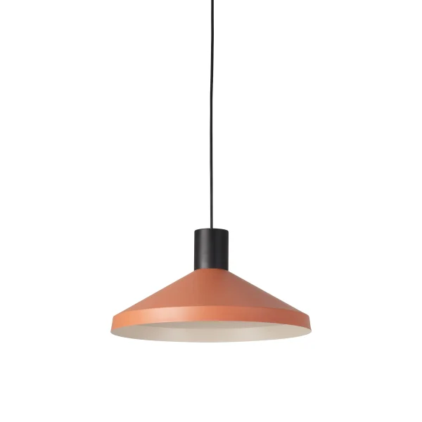 Faro Kombo - lampe suspendue - Ø 40 x 20,5 cm - terracota et noir