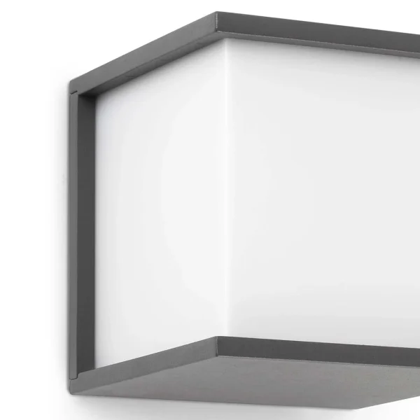 Faro Kubick - applique murale - 16,5 x 16,5 x 16,5 cm - IP44 - gris foncé