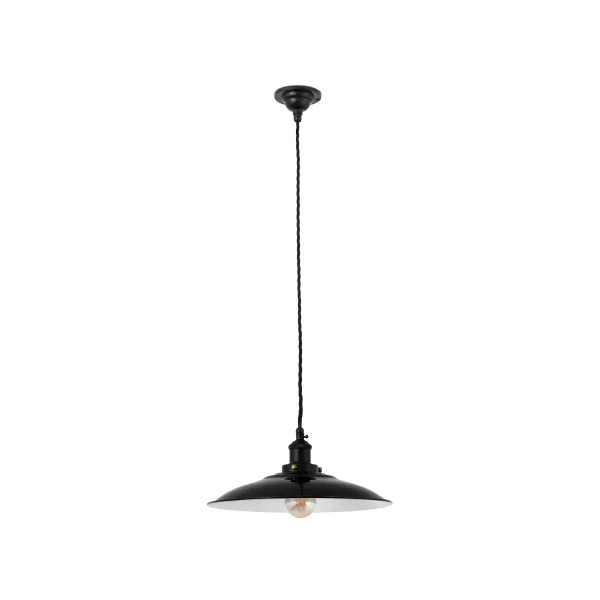Faro Lang - lampe suspendue - Ø 34,5 x 14,9 cm - noir brillant