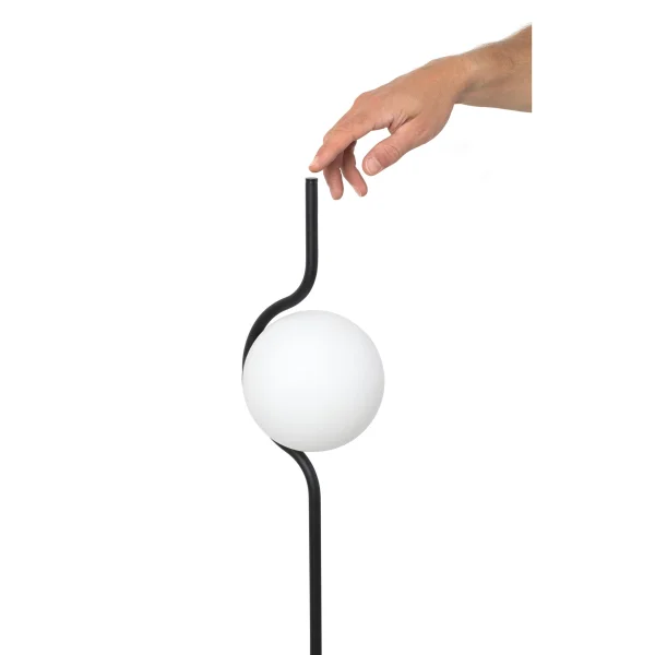Faro Le Vita - lampadaire - 118 cm - 6W dimmable LED inclus - noir mat et opale