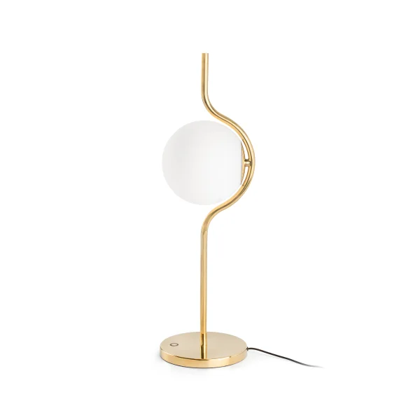 Faro Le Vita - lampe de table - 15 x 14 x 58 cm - 6W dimmable LED inclus - or brillant et opale