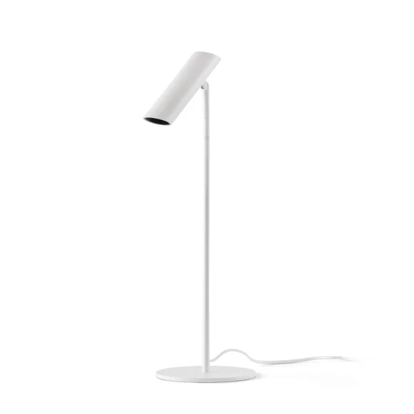 Faro Leo - lampe de table - Ø 15 x 48,5 cm - 3,5W LED inclus - blanc mat