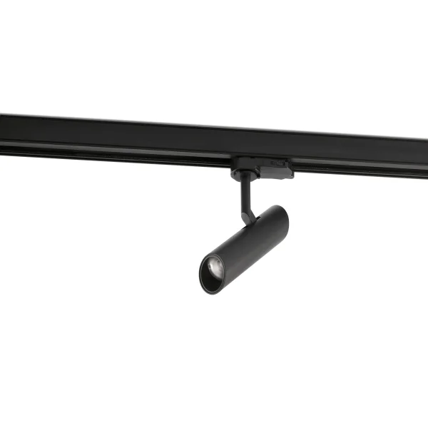 Faro Leo - spot sur rail - système de rail triphasé - 3,9 x 14,2 cm - 7W LED inclus - noir mat