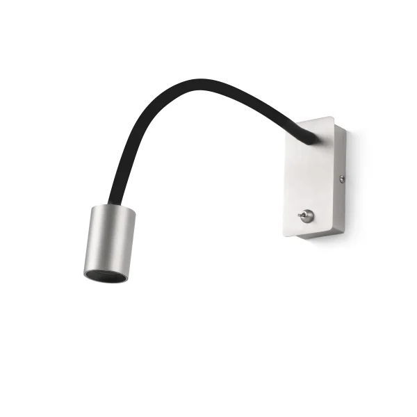 Faro Leser - applique murale avec interrupteur - 46 x 12 cm - 5W LED inclus - nickel satiné