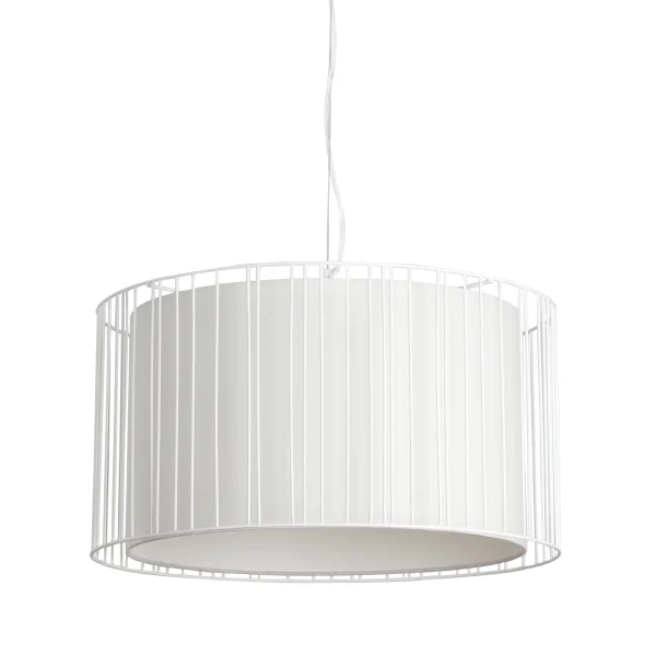 Faro Linda - lampe suspendue - Ø 50 x 27 cm - blanc mat