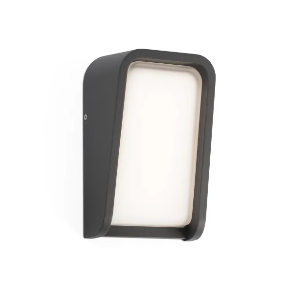 Faro Mask - applique murale - 16 x 10 x 24,8 cm - 24W LED inclus - IP65 - gris foncé