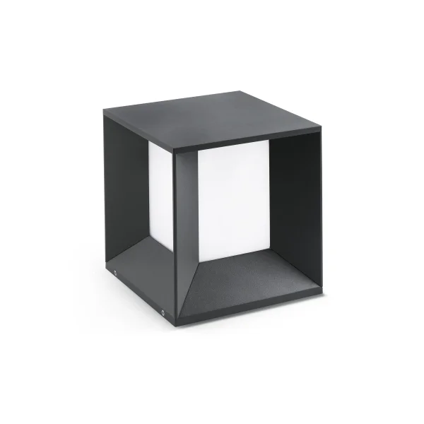 Faro Mila - lampe sur pied - 22 x 22 x 24 cm - 18W LED inclus - 18W LED inclus - IP65 - gris foncé