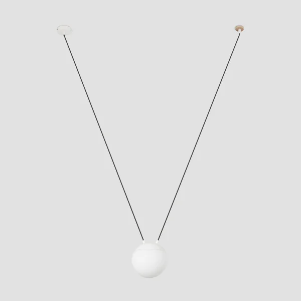 Faro Mine - lampe suspendue 1L - blanc mat - plastique