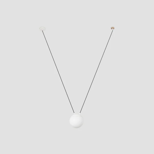 Faro Mine - lampe suspendue 1L - blanc mat - verre