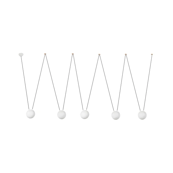 Faro Mine - lampe suspendue 5L - blanc mat - verre