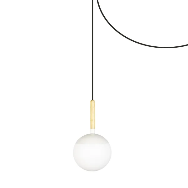 Faro Mine - lampe suspendue - Ø 18,5 x 35 cm - blanc mat - plastique