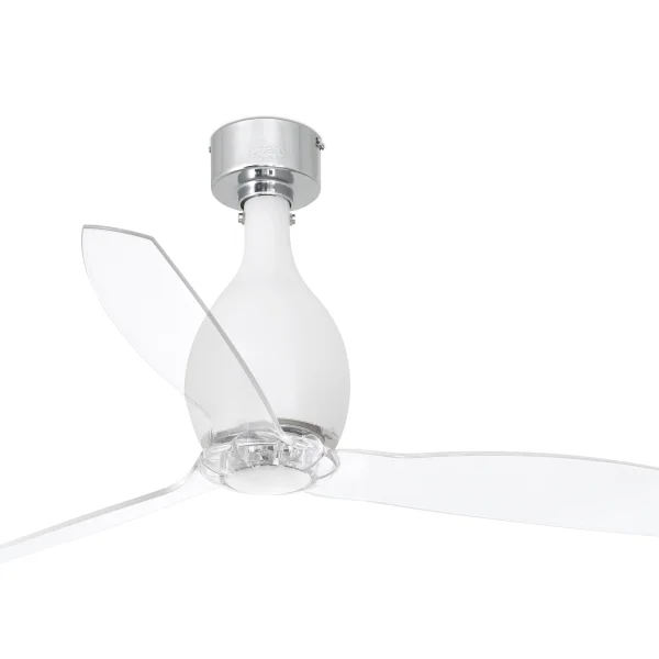 Faro Mini Eterfan - ventilateur de plafond avec télécommande - Ø 128 cm - blanc mat et transparent