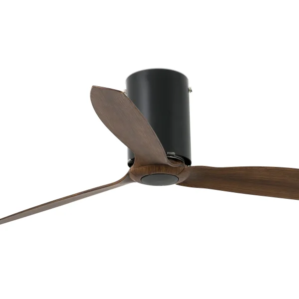 Faro Mini Tube - ventilateur de plafond avec télécommande - Ø 128 cm - brun foncé et noir mat