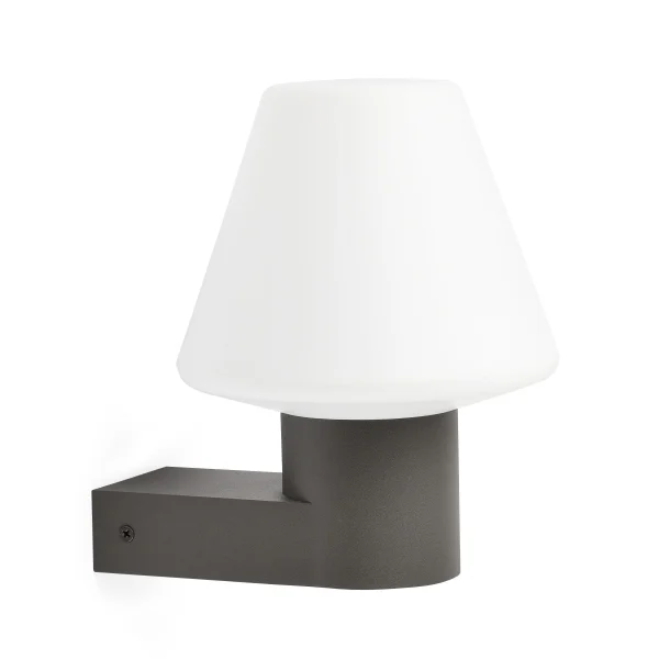 Faro Mistu - applique murale - 18 x 19 x 22 cm - IP44 - gris foncé