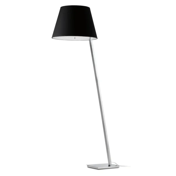 Faro Moma - lampadaire - 160 cm - chrome et noir