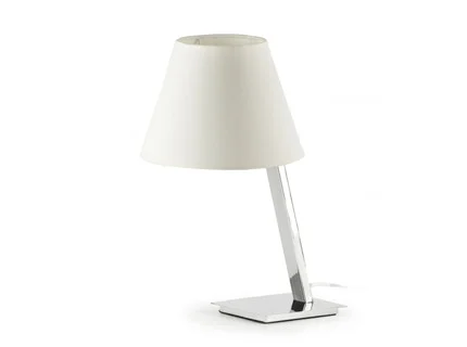Faro Moma - lampe à poser - 30 x 23 x 44 cm - chrome et blanc