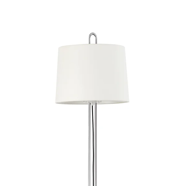Faro Montreal - lampadaire - 160 cm - chrome et blanc