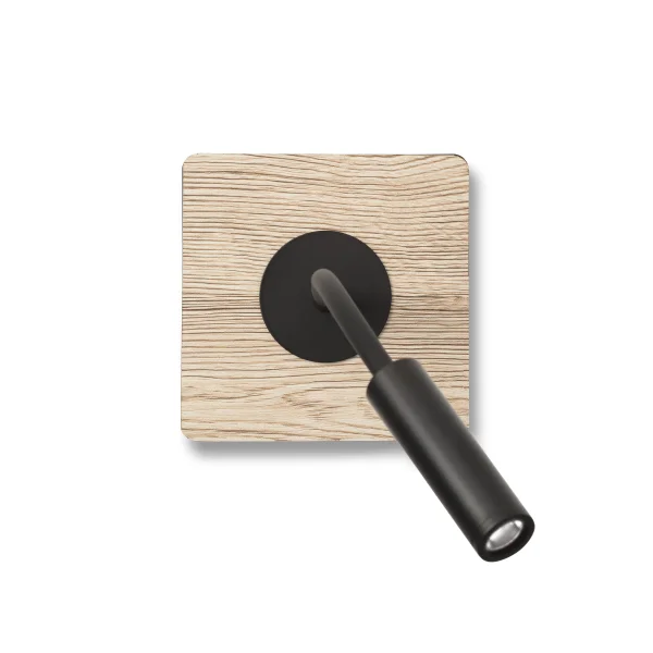 Faro Mood - applique murale - 13 x 26 x 13 cm - 2W LED inclus - noir et marron