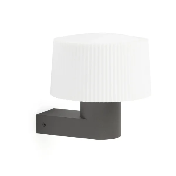 Faro Muffin - applique murale - 22 x 24,5 x 23 cm - IP44 - gris foncé