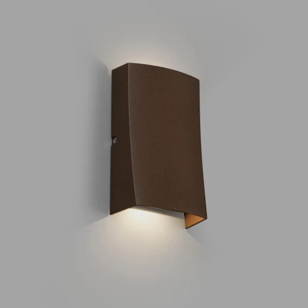 Faro Nairobi - applique murale - 8,5 x 5 x 15 cm - 6W LED inclus - IP54 - brun rouille
