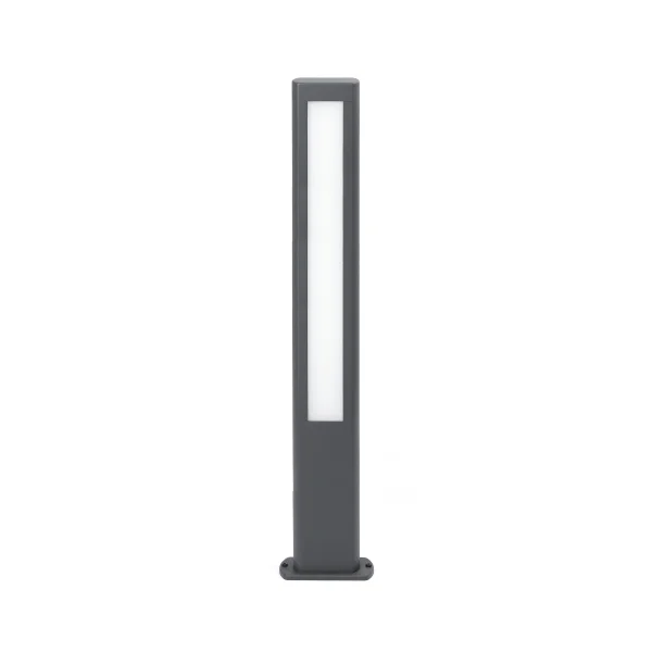 Faro Nanda - lampe de jardin - 11 x 5,5 x 80 cm - 13W LED inclus - IP54 - gris foncé