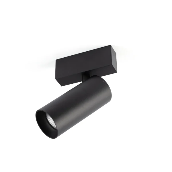 Faro Neso Hole - Spot sur rail magnétique - 20 x 3,5 x 10 cm - 20W LED blanc chaud (3000K) inclus - faisceau de 36° - noir